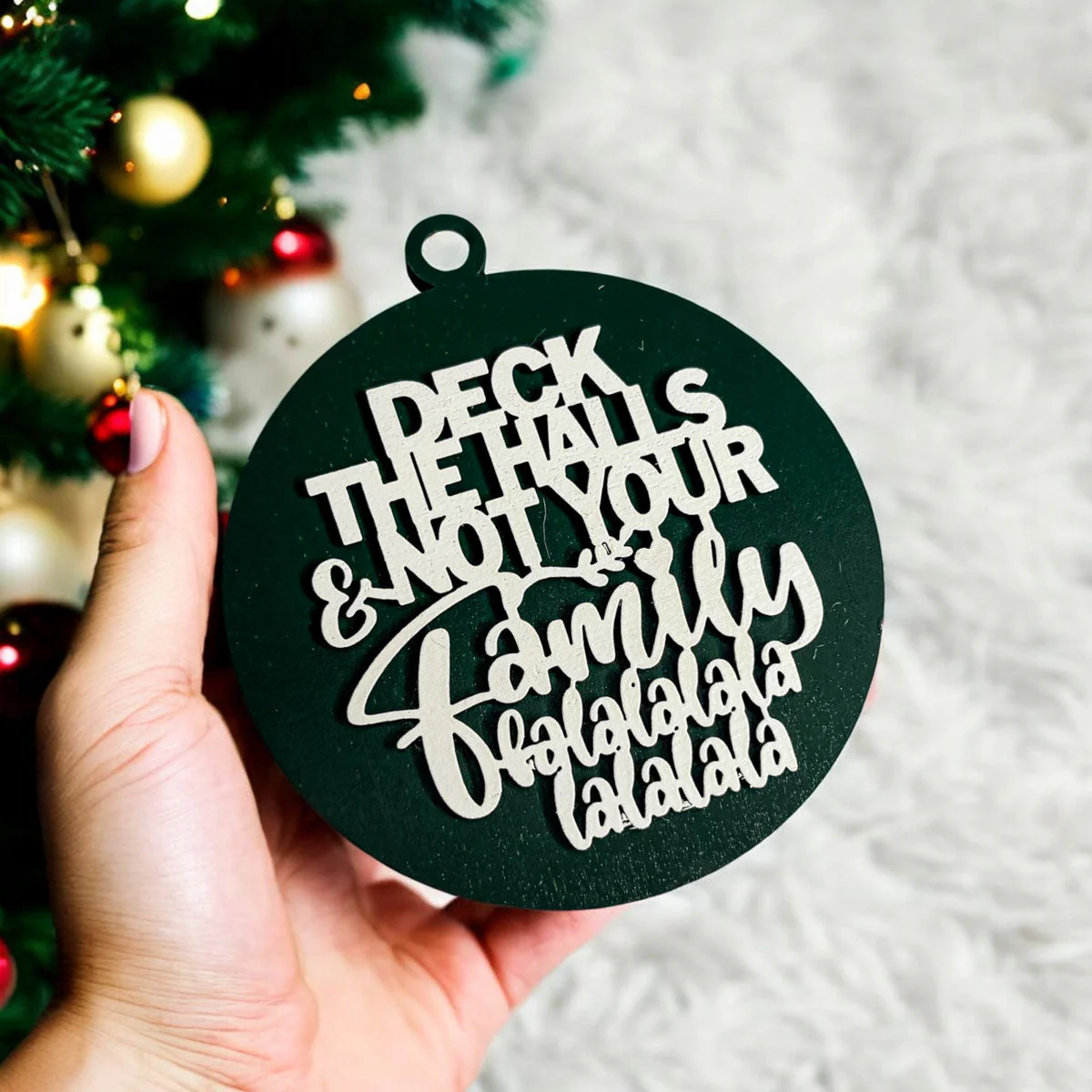 Imperfect Deck The Halls 3D Handcrafted Wooden Christmas Ornaments Set Limited Edition Hanging Decor - Image 26