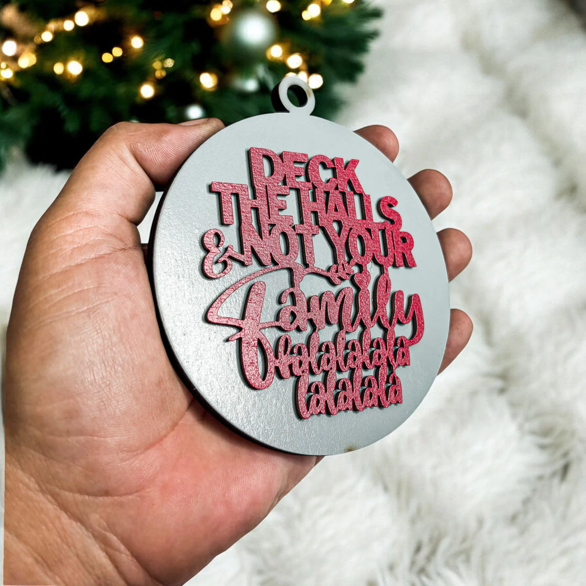 Imperfect Deck The Halls 3D Handcrafted Wooden Christmas Ornaments Set Limited Edition Hanging Decor - Image 27