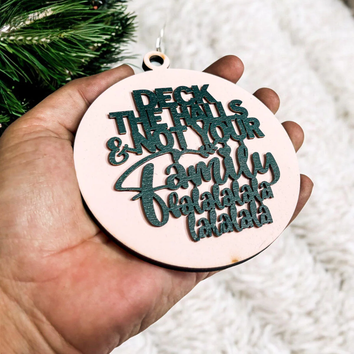 Imperfect Deck The Halls 3D Handcrafted Wooden Christmas Ornaments Set Limited Edition Hanging Decor - Image 31