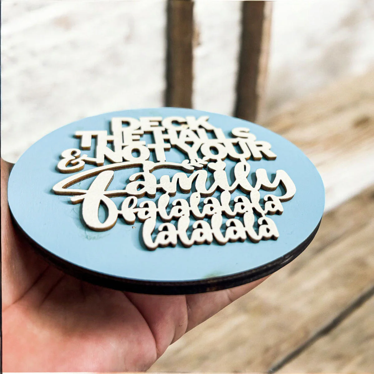 Imperfect Deck The Halls 3D Handcrafted Wooden Christmas Ornaments Set Limited Edition Hanging Decor - Image 32