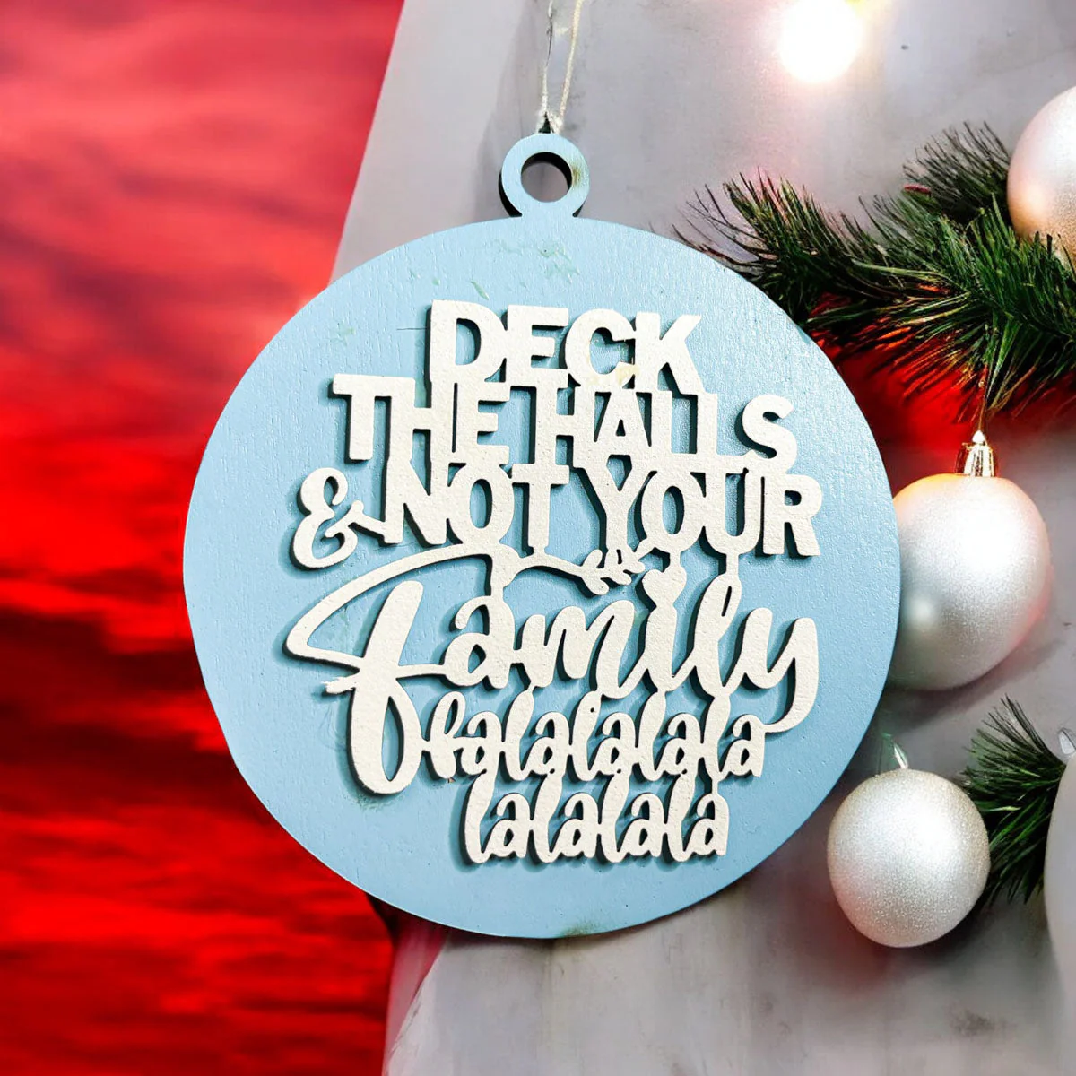 Imperfect Deck The Halls 3D Handcrafted Wooden Christmas Ornaments Set Limited Edition Hanging Decor - Image 33