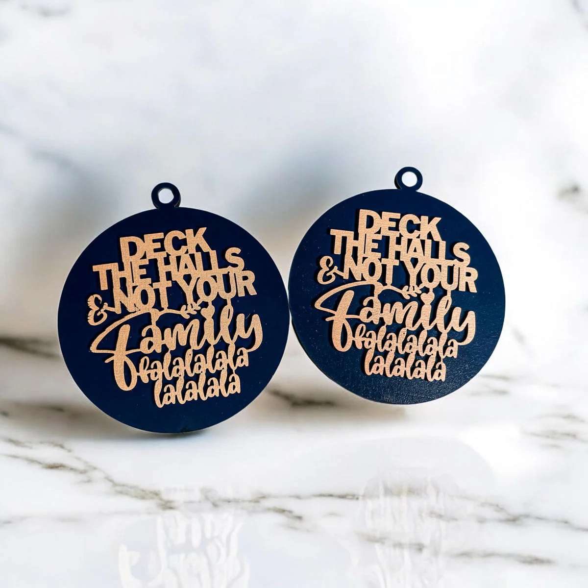 Imperfect Deck The Halls 3D Handcrafted Wooden Christmas Ornaments Set Limited Edition Hanging Decor - Image 38