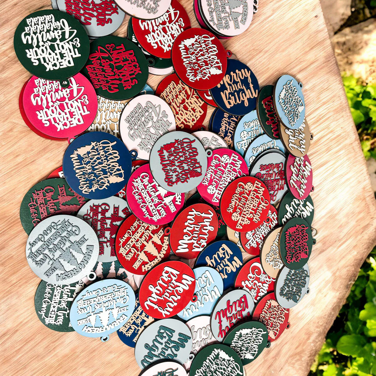 Imperfect Deck The Halls 3D Handcrafted Wooden Christmas Ornaments Set Limited Edition Hanging Decor - Image 43