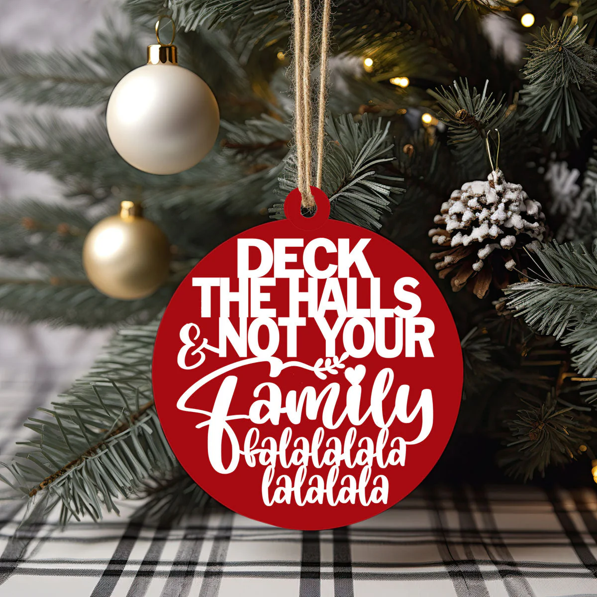 Imperfect Deck The Halls 3D Handcrafted Wooden Christmas Ornaments Set Limited Edition Hanging Decor - Image 45