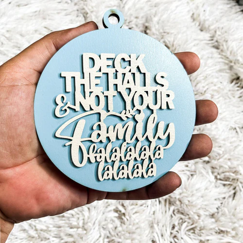 Imperfect Deck The Halls 3D Handcrafted Wooden Christmas Ornaments Set Limited Edition Hanging Decor - Image 50