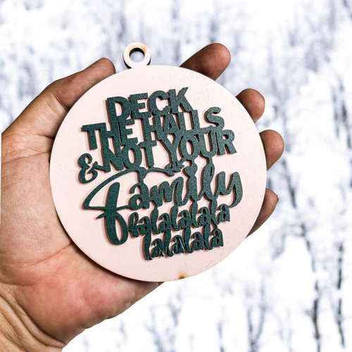 Imperfect Deck The Halls 3D Handcrafted Wooden Christmas Ornaments Set Limited Edition Hanging Decor - Image 53