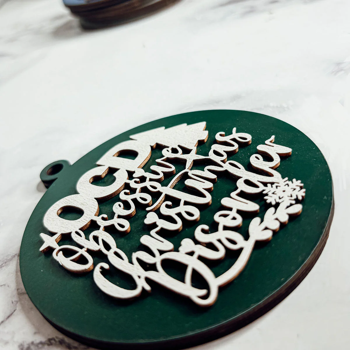 Handcrafted 3D Wooden Christmas Ornaments Imperfect OCD Style Limited Edition Tree Hanging Decor - Image 11