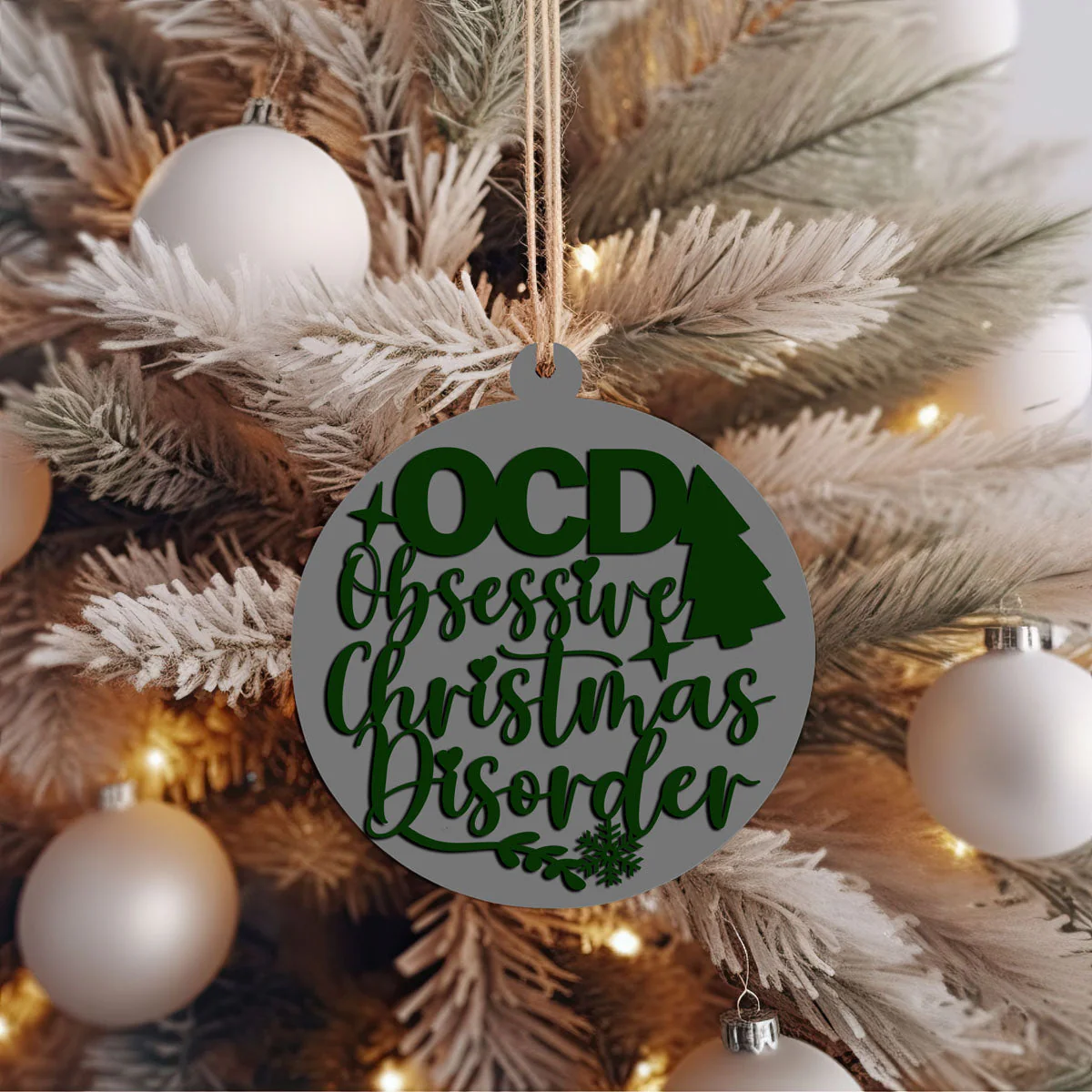 Handcrafted 3D Wooden Christmas Ornaments Imperfect OCD Style Limited Edition Tree Hanging Decor - Image 20