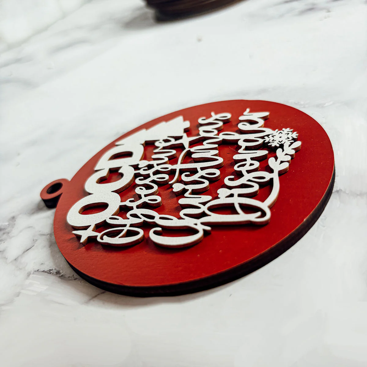 Handcrafted 3D Wooden Christmas Ornaments Imperfect OCD Style Limited Edition Tree Hanging Decor - Image 21