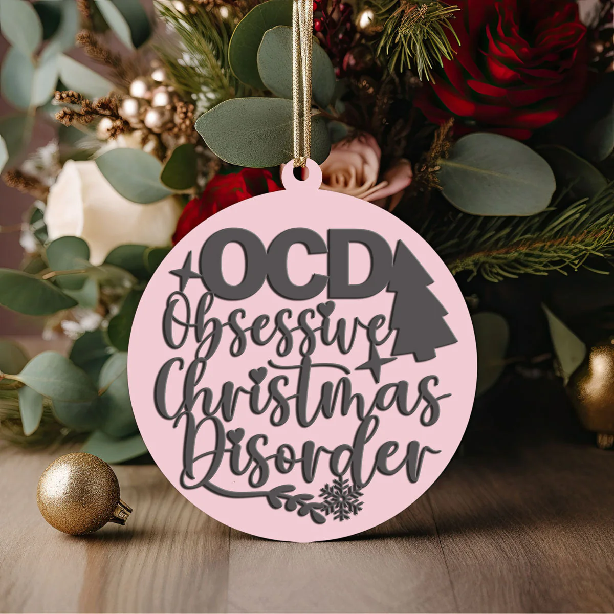 Handcrafted 3D Wooden Christmas Ornaments Imperfect OCD Style Limited Edition Tree Hanging Decor - Image 34