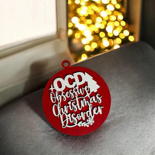 Handcrafted 3D Wooden Christmas Ornaments Imperfect OCD Style Limited Edition Tree Hanging Decor - Image 37