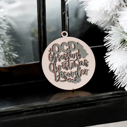 Handcrafted 3D Wooden Christmas Ornaments Imperfect OCD Style Limited Edition Tree Hanging Decor - Image 40