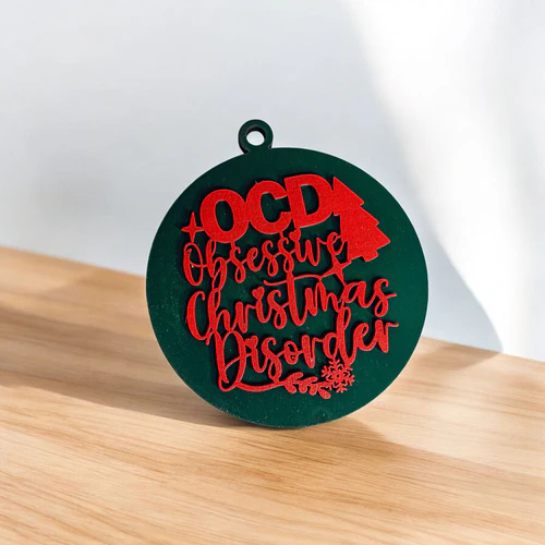 Handcrafted 3D Wooden Christmas Ornaments Imperfect OCD Style Limited Edition Tree Hanging Decor - Image 41