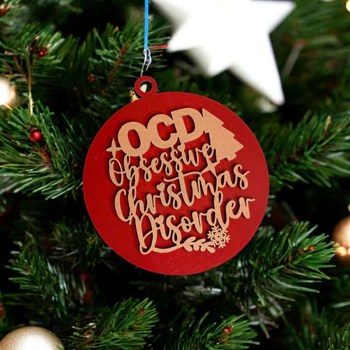 Handcrafted 3D Wooden Christmas Ornaments Imperfect OCD Style Limited Edition Tree Hanging Decor - Image 46