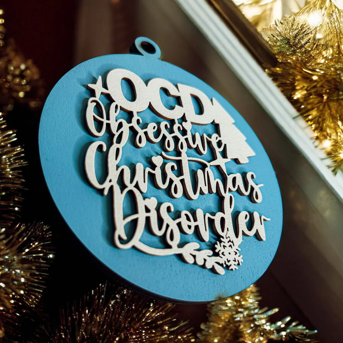 Handcrafted 3D Wooden Christmas Ornaments Imperfect OCD Style Limited Edition Tree Hanging Decor - Image 6