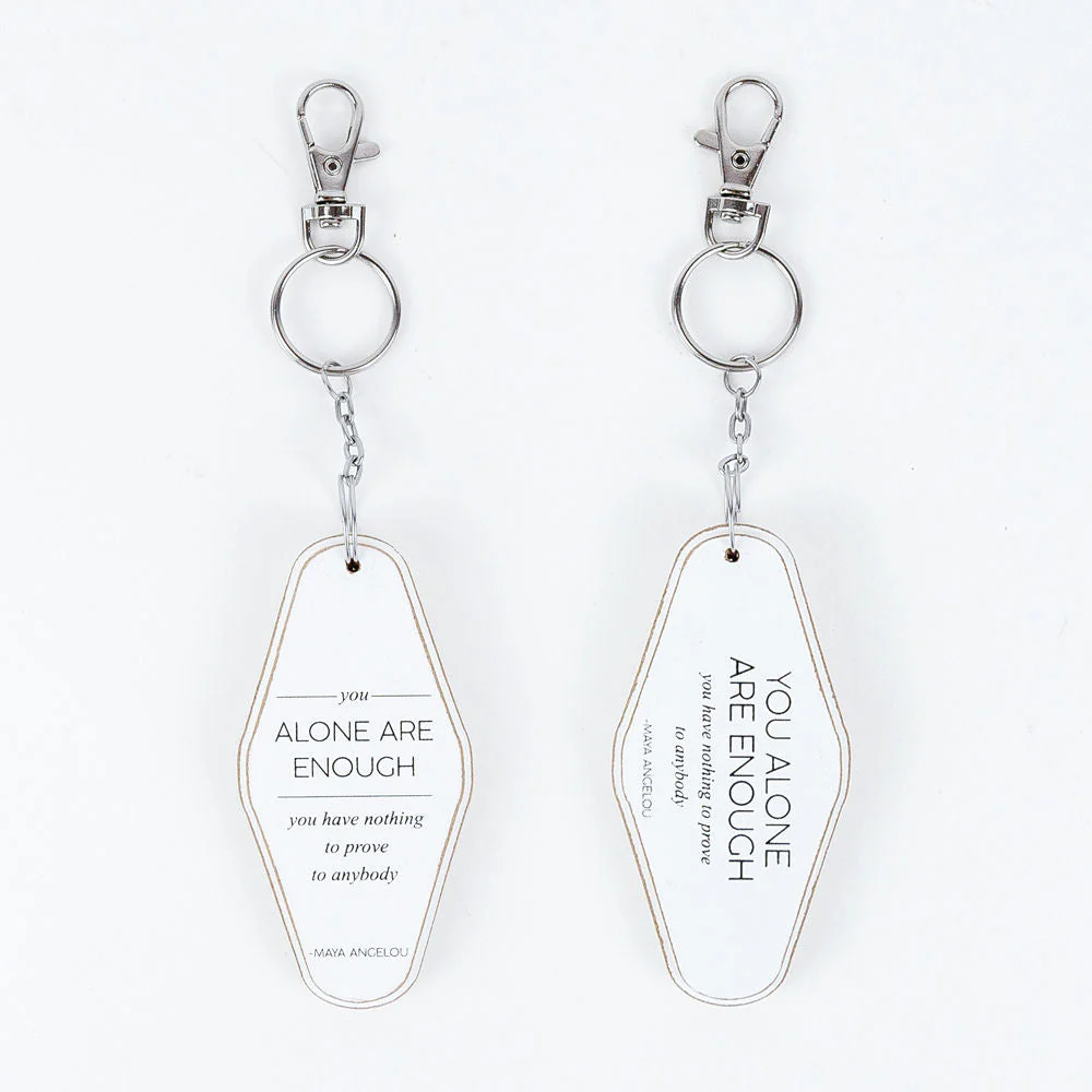 Wooden Inspirational Keychains Double Sided Engraved Motivational Messages Vertical Horizontal - Image 3