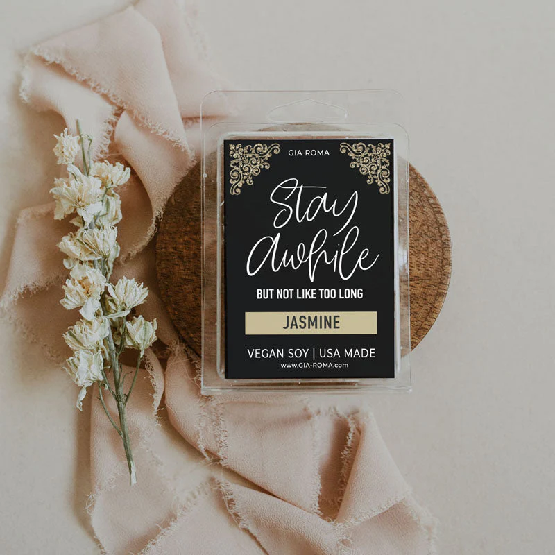 Jasmine Scented Candle Soy Wax Aromatherapy Reed Diffuser Floral Fragrance Sweet Sensuous Aroma - Image 3