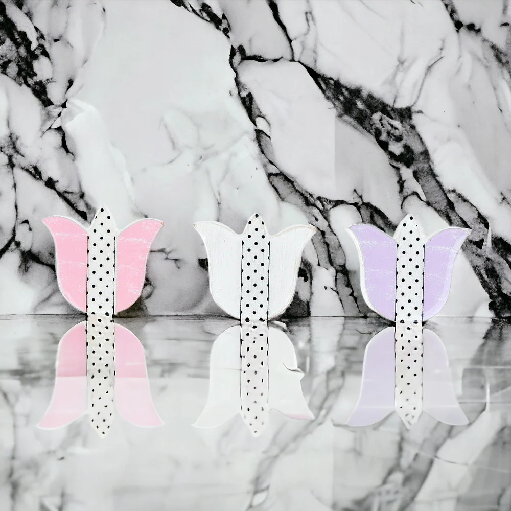 Handmade Wooden Magnetic Spring Magnets Set Of 3 Easter Egg Decorative Fridge Magnets - Image 11