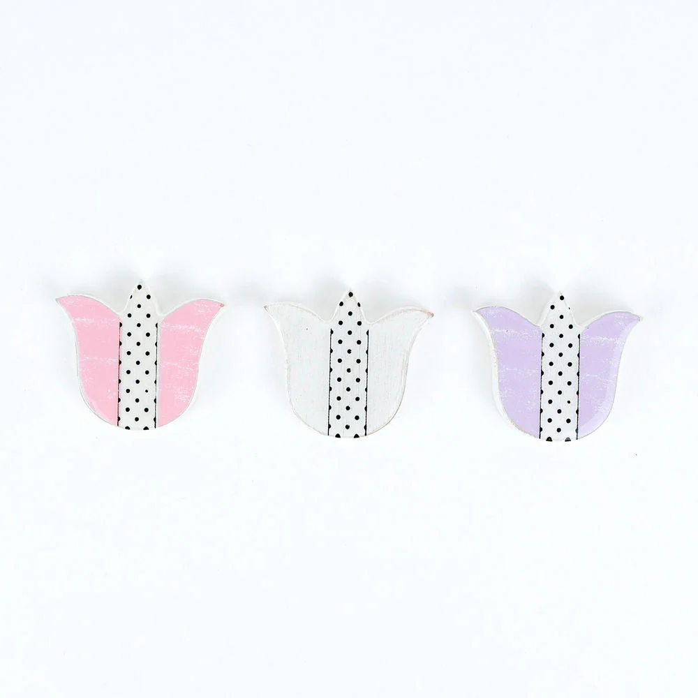 Handmade Wooden Magnetic Spring Magnets Set Of 3 Easter Egg Decorative Fridge Magnets - Image 14