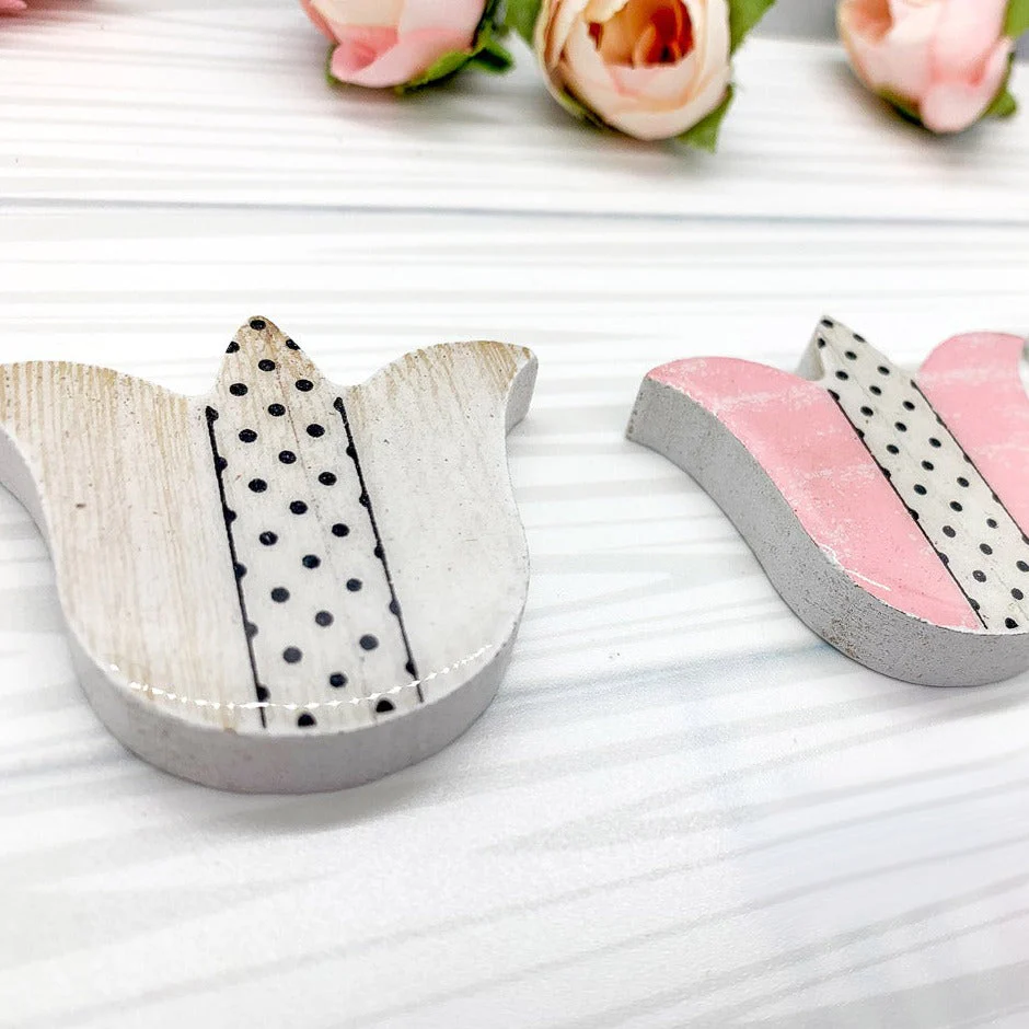 Handmade Wooden Magnetic Spring Magnets Set Of 3 Easter Egg Decorative Fridge Magnets - Image 7