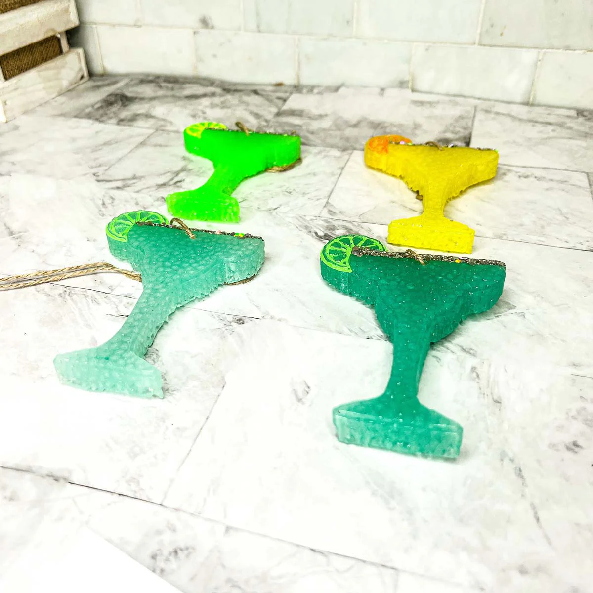 Margarita Car Air Freshener Scented Lime Cocktail Design Summer Car Freshie For Auto - Image 6