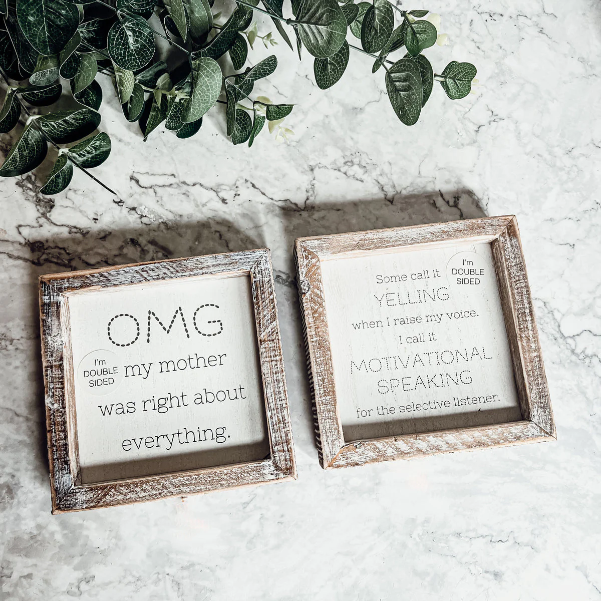 Funny Double Sided 6 Inch Wooden Mom Sign Desk Plaque Home Decor Gift For Mother - Image 13