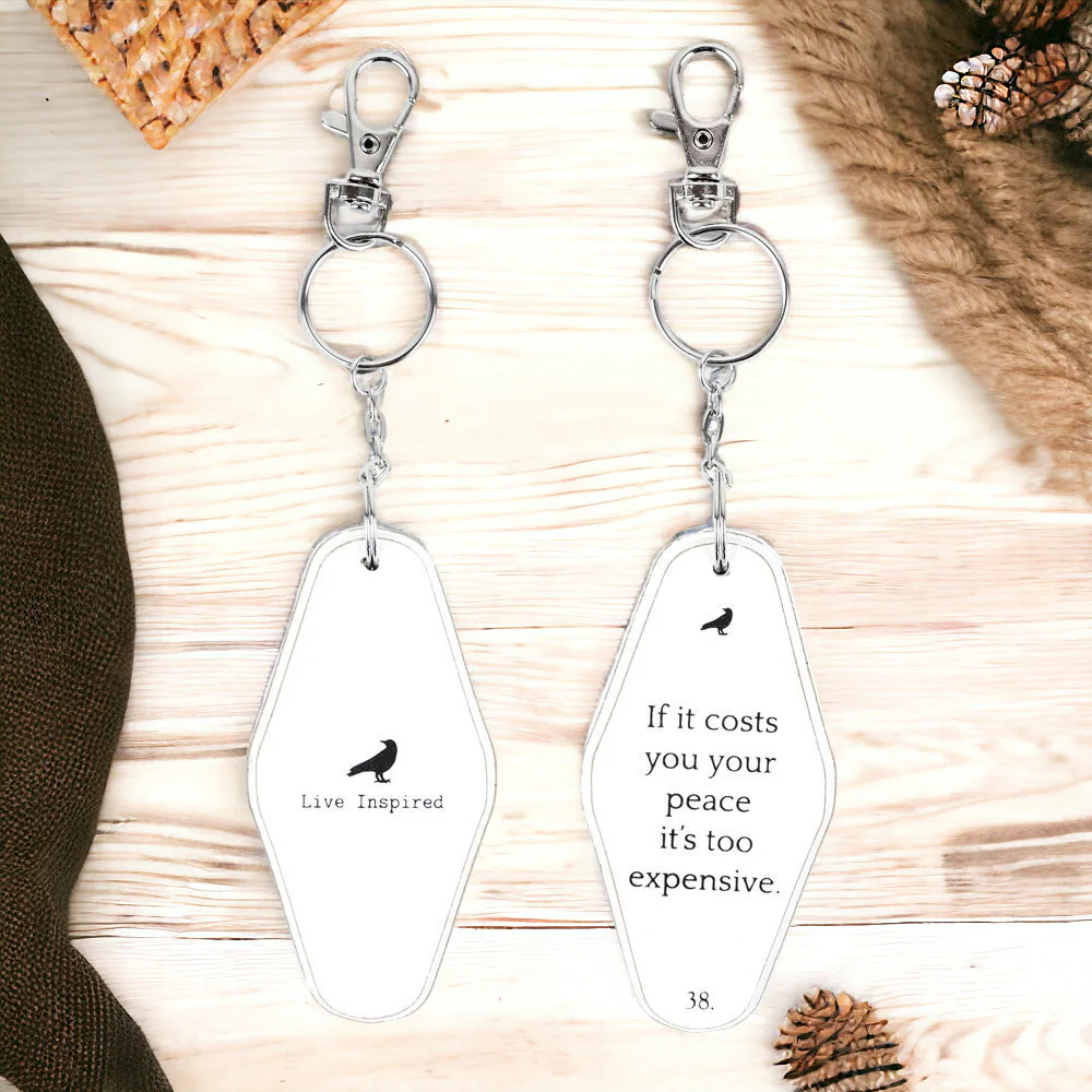 Wooden Inspirational Key Chains Reversible Heavy Duty Motivational Quotes Keyring Set 10 Plus Styles - Image 10
