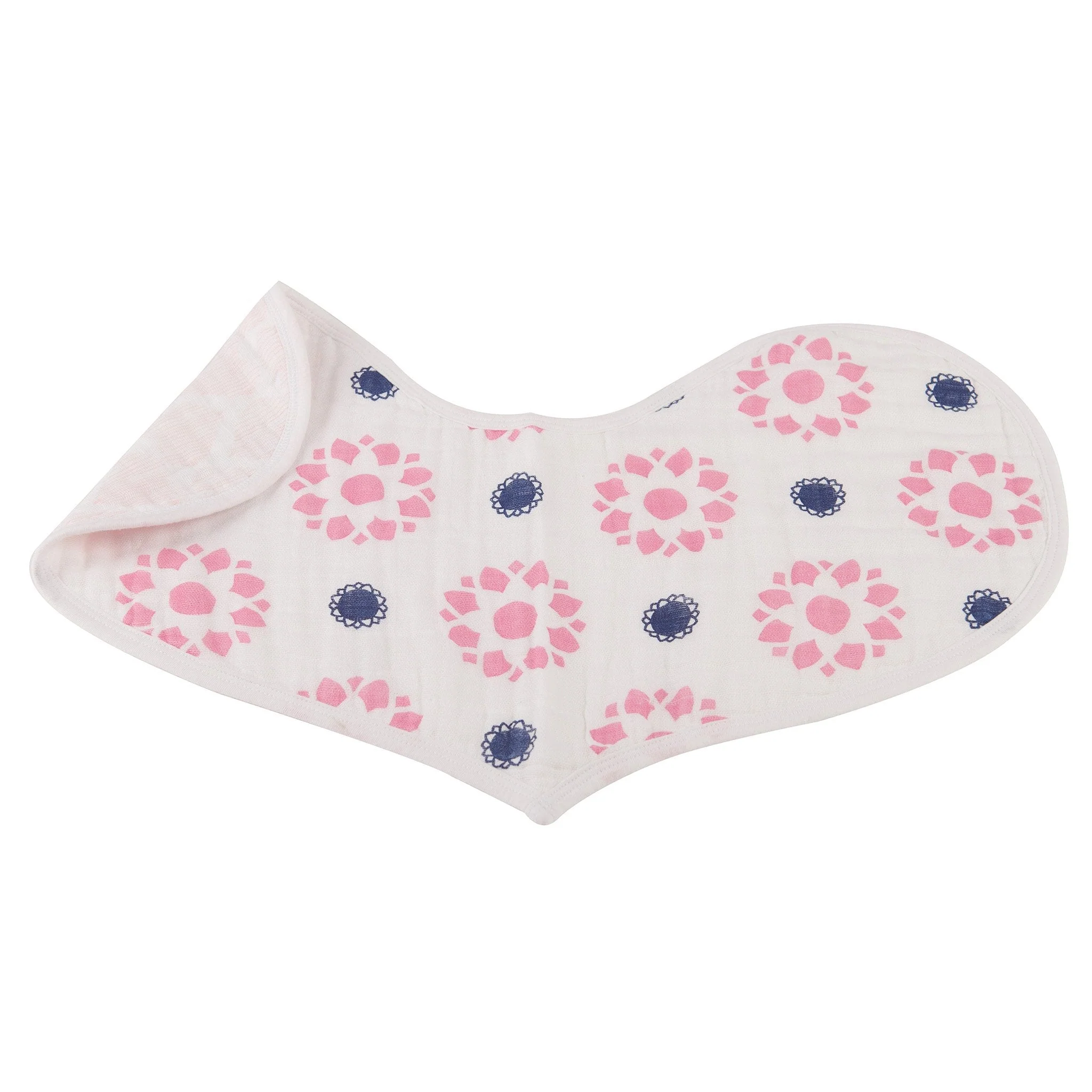 Baby Cotton Muslin Heart Bibs 2 Pack Absorbent For Newborns - Image 3