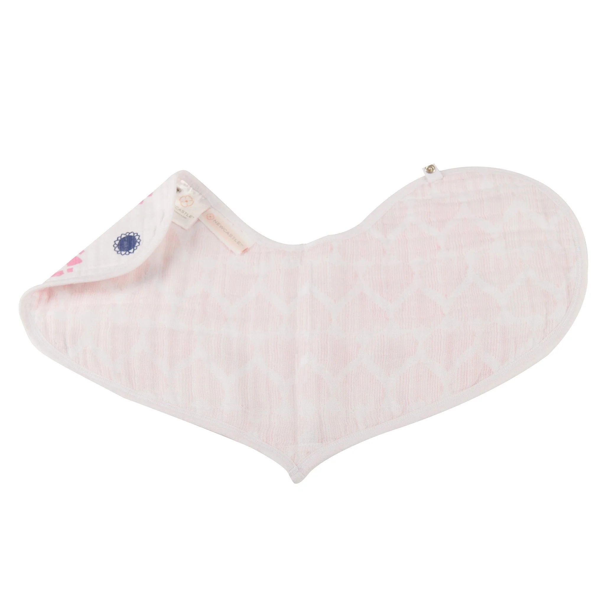 Baby Cotton Muslin Heart Bibs 2 Pack Absorbent For Newborns - Image 6