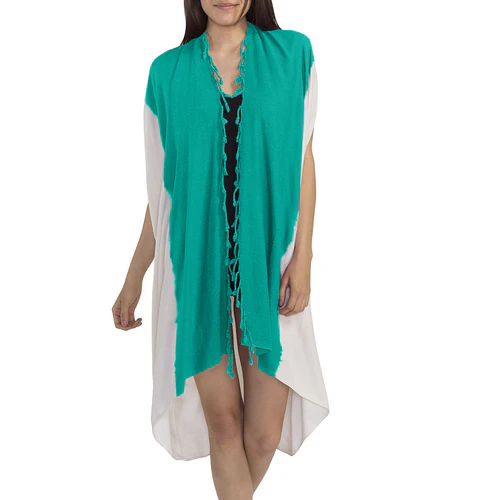 Tie Dye Turkish Cotton Kimono Cover-Up Tunic Quick-Dry Bamboo Blend Dress - Image 4