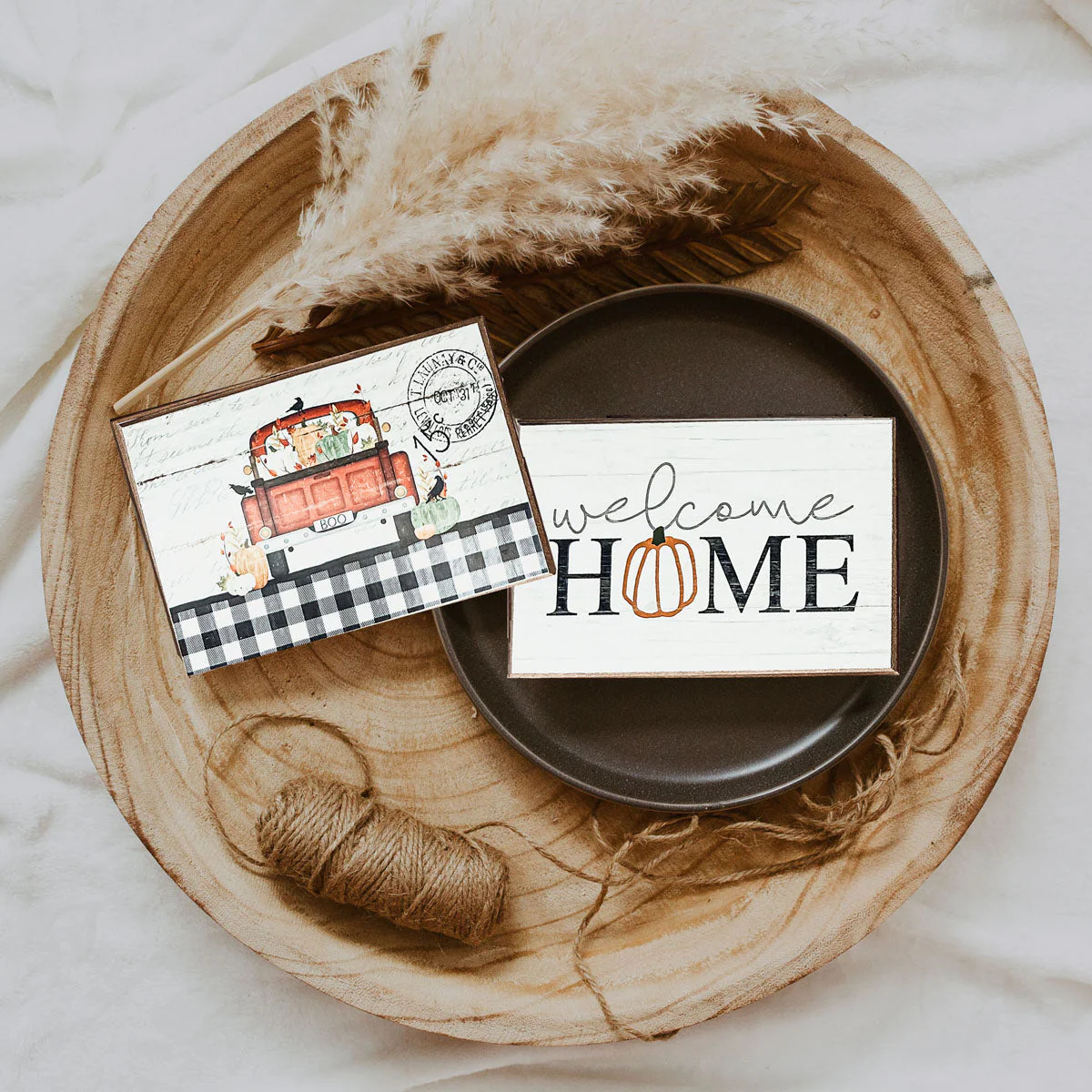 Welcome Home Wooden Seasonal Sign 6x4 Rustic Door Wall Decor - Image 3