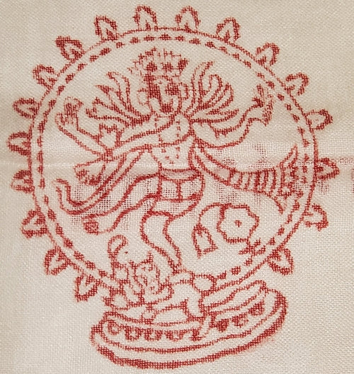 Om Print White Scarf Spiritual Symbol Boho Lightweight - Image 3