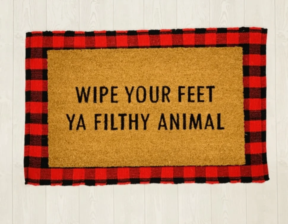 Wipe Your Feet Funny Doormat Outdoor Welcome Mat Quote Rug For Porch - Image 6