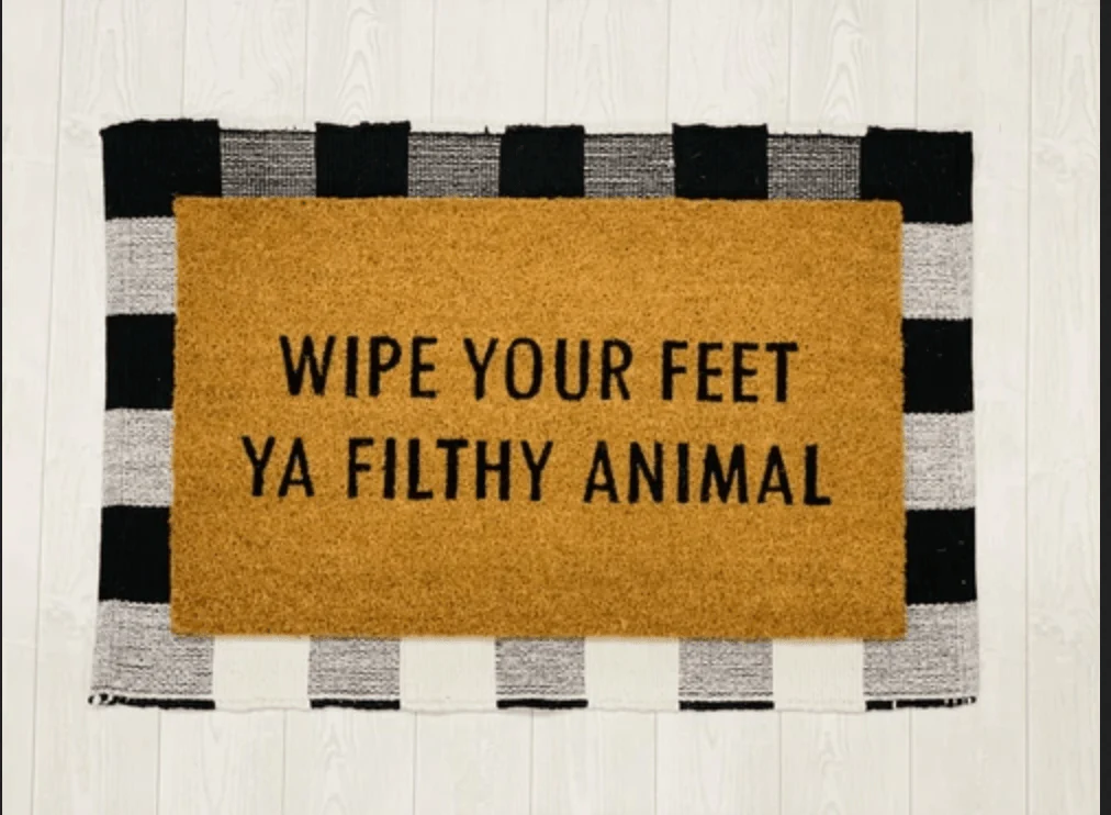 Wipe Your Feet Funny Doormat Outdoor Welcome Mat Quote Rug For Porch - Image 7