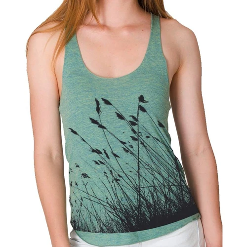 Womens Nature Print Racerback Tank Top Heathered Scoop Neck - Image 5